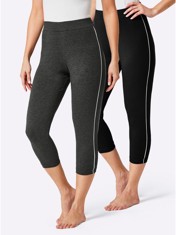 Леггинсы длиной 3/4 черного и антрацитового меланжа Plantin
Леггинсы длиной 3/4 черного и антрацитового меланжа Plantin