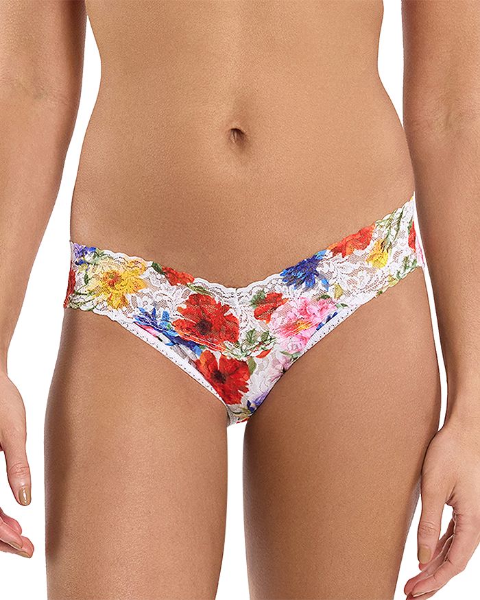 Сигнатурный кружевный принтованный V-кини Hanky Panky, белый
Сигнатурный кружевный принтованный V-кини Hanky Panky, белый