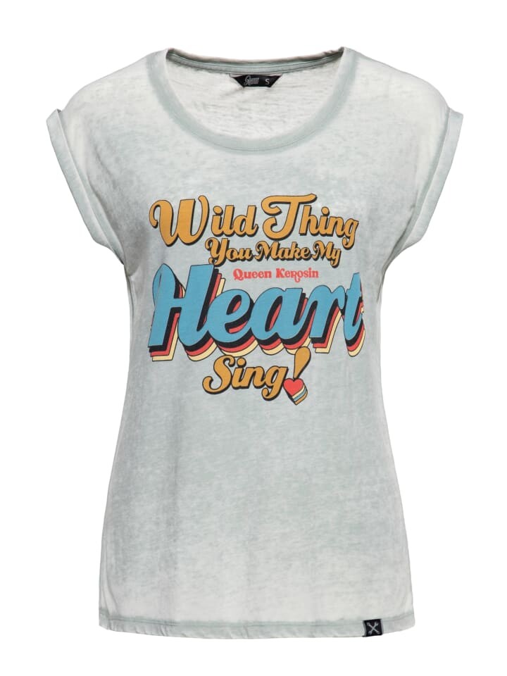 Футболка Queen Kerosin Wild Thing, цвет graugrün 
Футболка Queen Kerosin Wild Thing, цвет graugrün