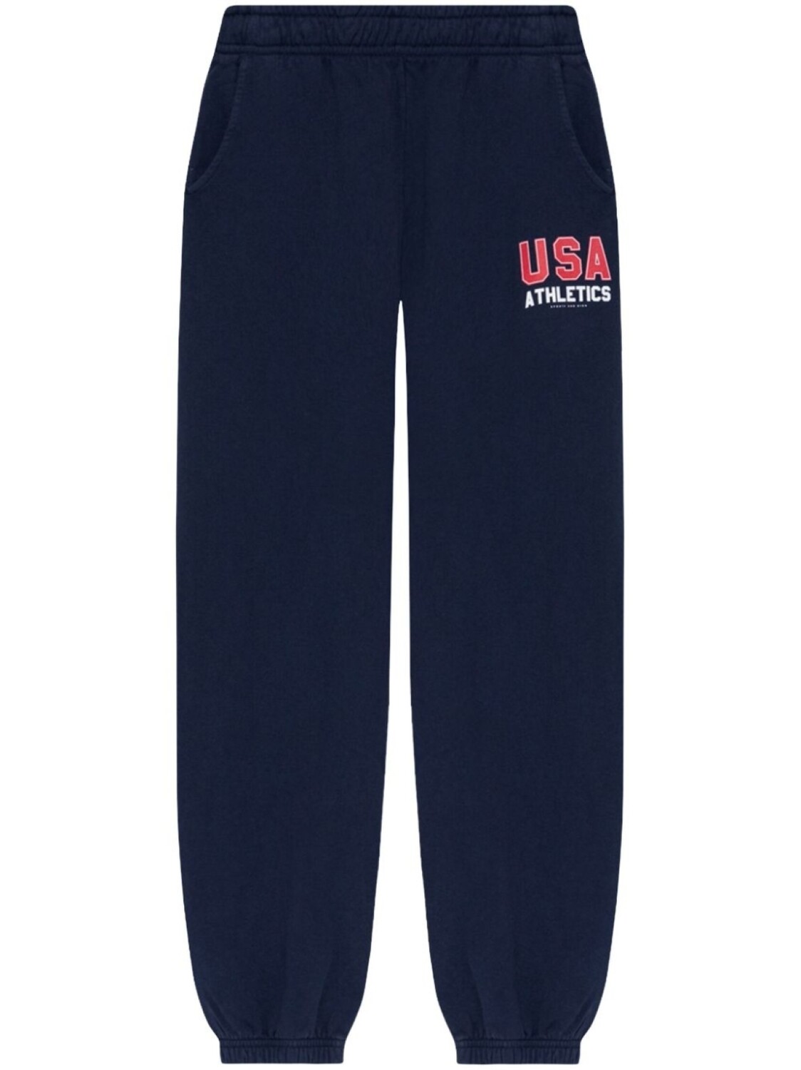 Sporty & Rich эластичные брюки с логотипом, синий
Sporty & Rich эластичные брюки с логотипом, синий