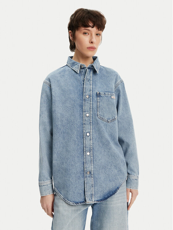 Свободная джинсовая рубашка J20J225516 Calvin Klein Jeans, синий
Свободная джинсовая рубашка J20J225516 Calvin Klein Jeans, синий