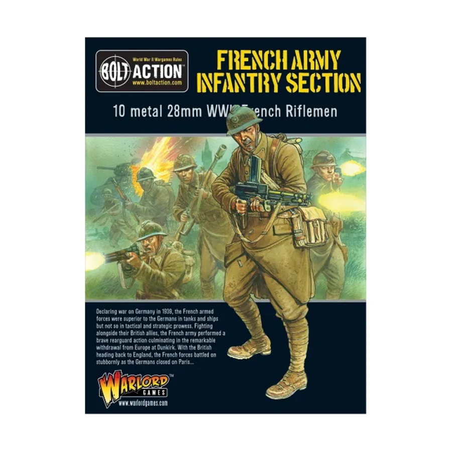 Пехотная секция французской армии, Bolt Action - French - French Army (28mm)
Пехотная секция французской армии, Bolt Action - French - French Army (28mm)