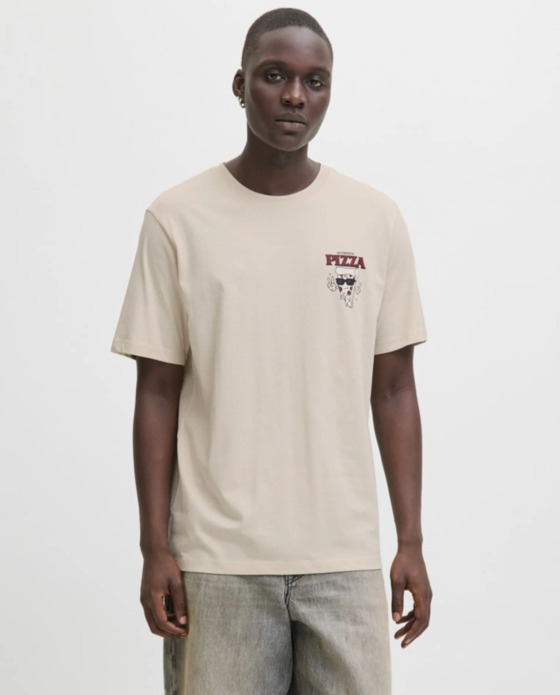 Мужская футболка с коротким рукавом и принтом на спине Jack & Jones, бежевый 
Мужская футболка с коротким рукавом и принтом на спине Jack & Jones, бежевый