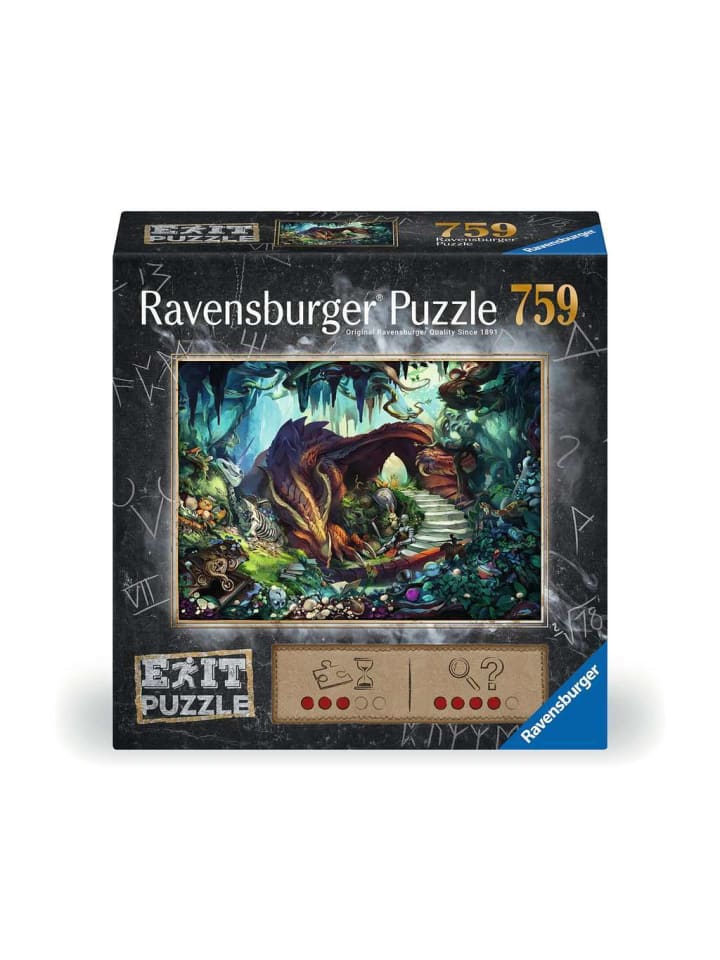 Пазл Ravensburger «Пещера дракона», 759 деталей, в красочном исполнении
Пазл Ravensburger «Пещера дракона», 759 деталей, в красочном исполнении