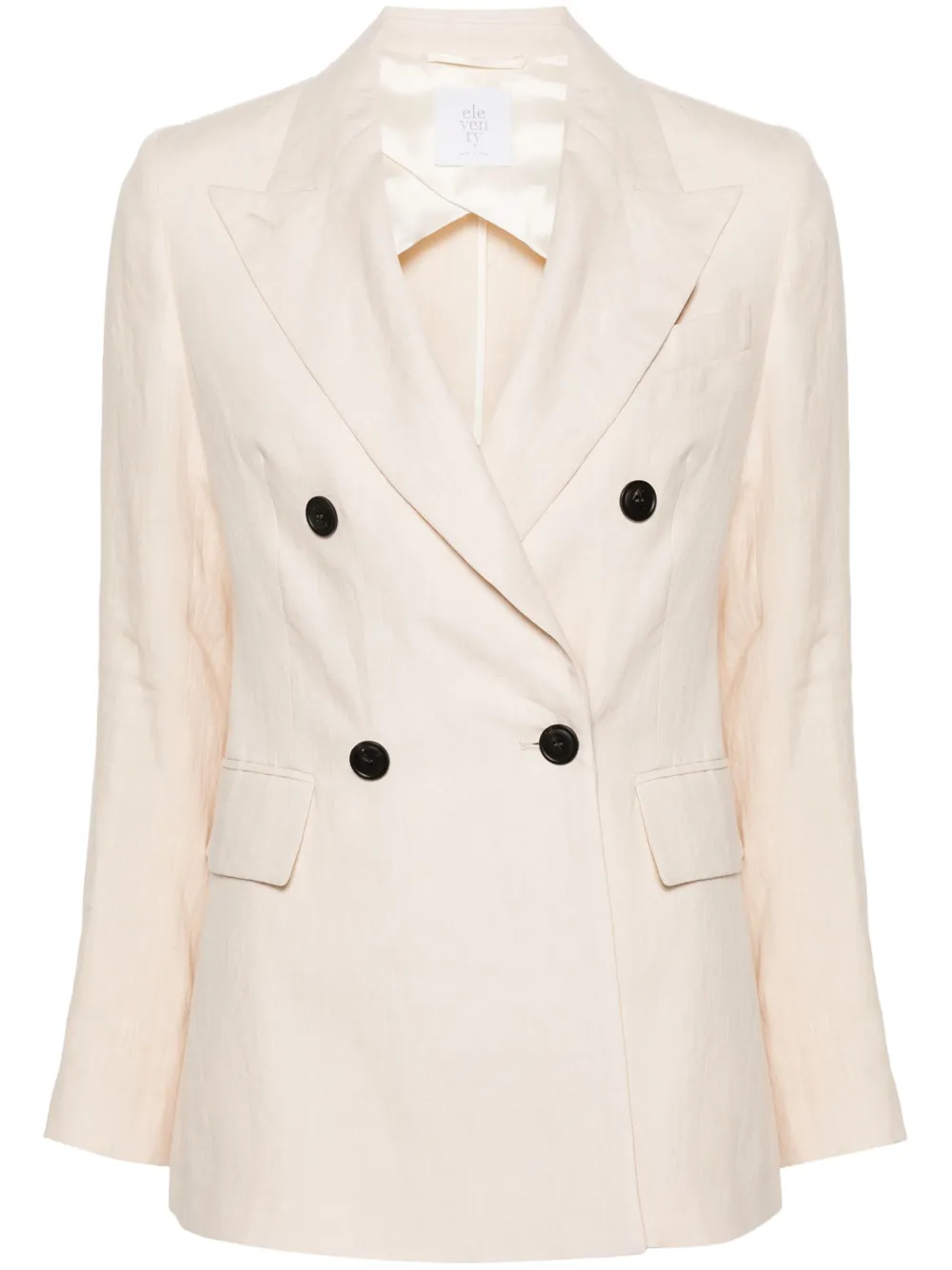 Двубортный льняной пиджак Eleventy, нейтральный
Двубортный льняной пиджак Eleventy, нейтральный