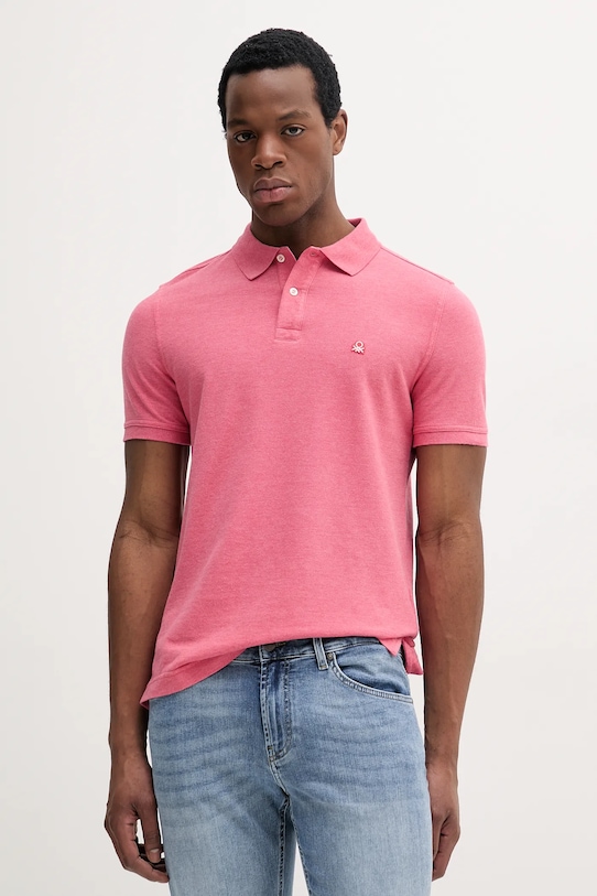 Хлопковая поло United Colors Of Benetton, оранжевый 
Хлопковая поло United Colors Of Benetton, оранжевый