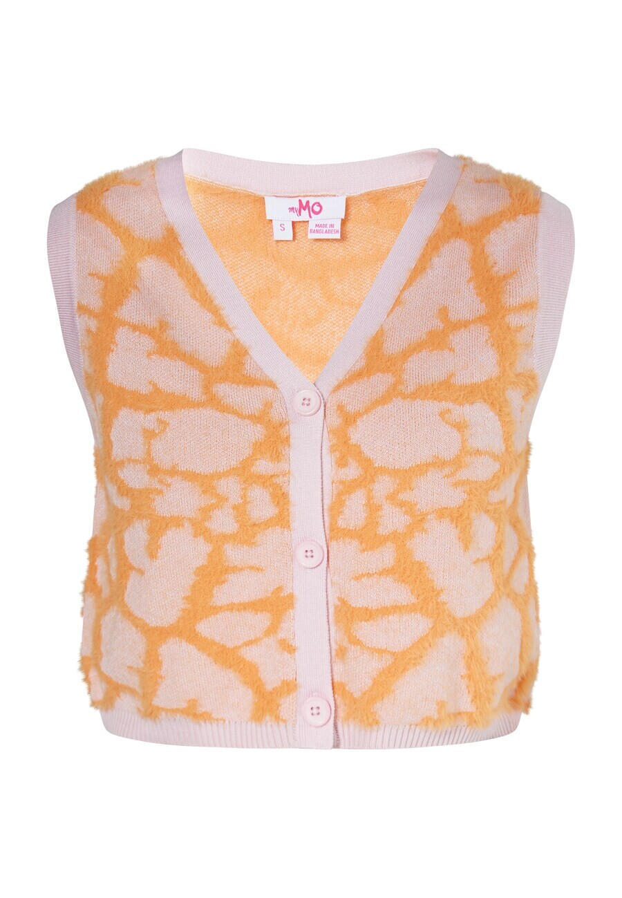 Вязаный кардиган MYMO Knitted Vest, цвет light orange 
Вязаный кардиган MYMO Knitted Vest, цвет light orange