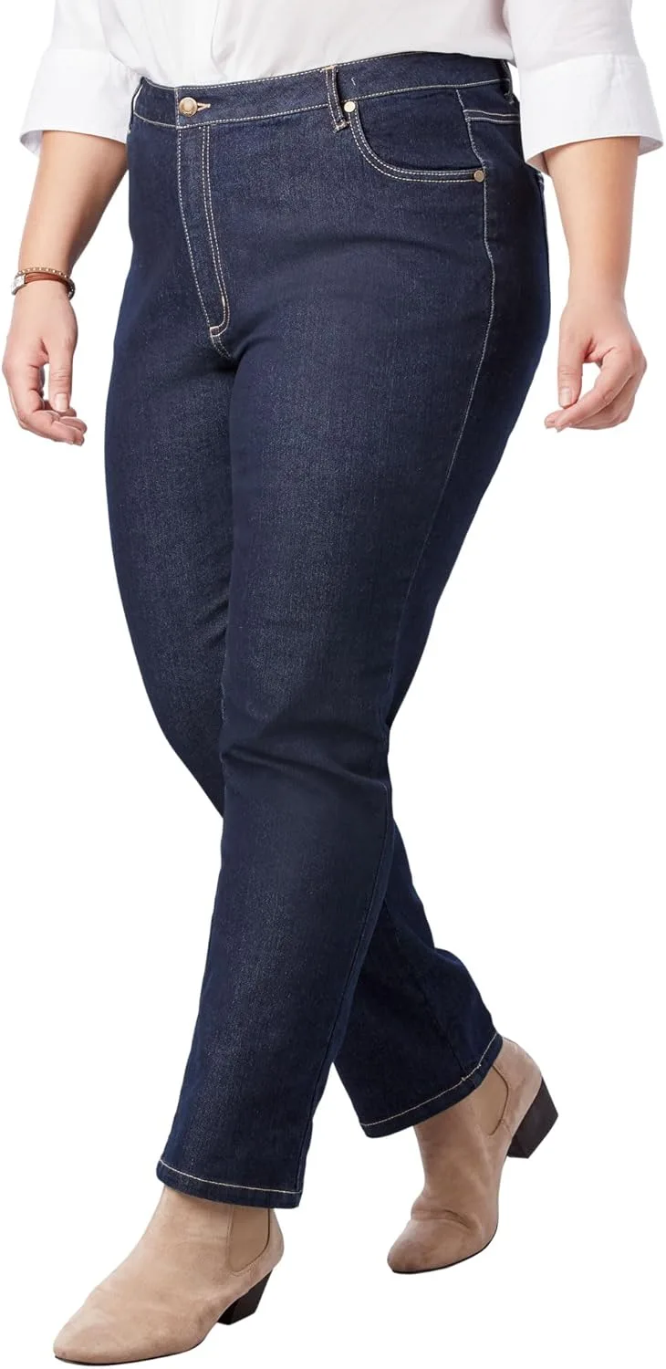 Woman Within Plus Size прямые джинсы Stretch Denim с пятью карманами
Woman Within Plus Size прямые джинсы Stretch Denim с пятью карманами