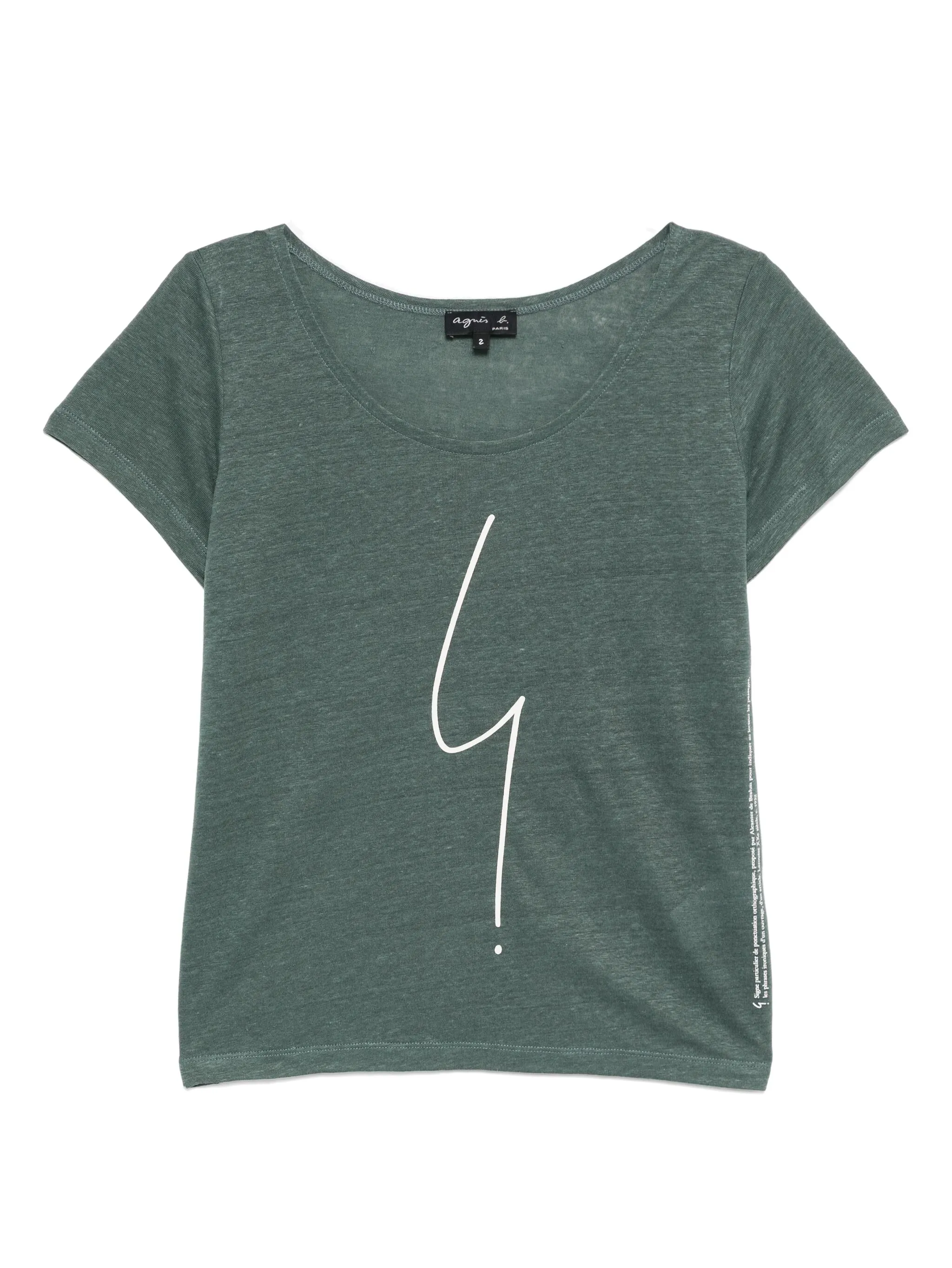 Футболка с графичным принтом Agnès B., зеленый
Футболка с графичным принтом Agnès B., зеленый