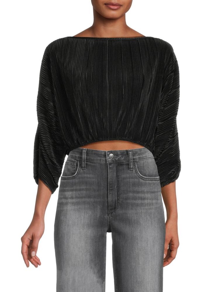 Плиссированный укороченный топ со складками Renee C., черный
Плиссированный укороченный топ со складками Renee C., черный