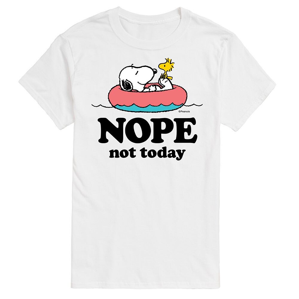 Мужская футболка с рисунком Peanuts Snoopy Nope Not Today Licensed Character, белый 
Мужская футболка с рисунком Peanuts Snoopy Nope Not Today Licensed Character, белый