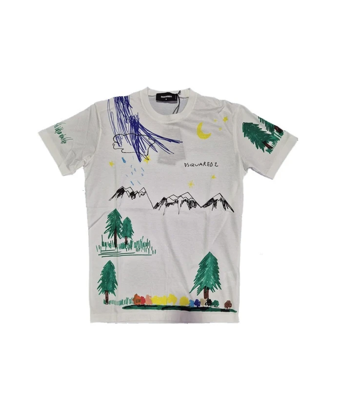 Хлопковая футболка белого цвета Dsquared2, белый
Хлопковая футболка белого цвета Dsquared2, белый