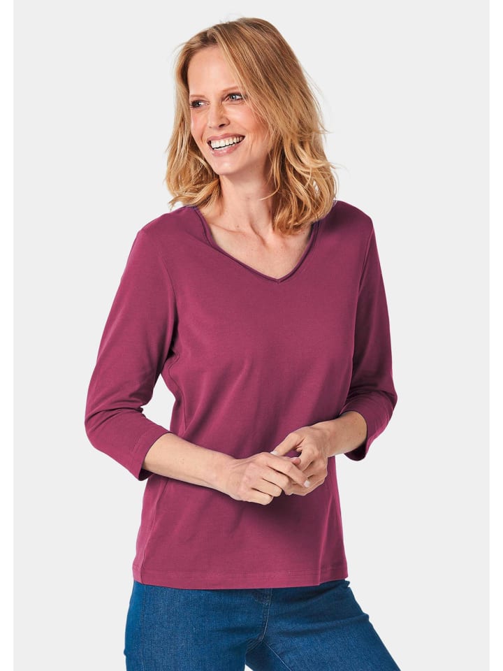 Рубашка с V-образным вырезом цвета сангрия GOLDNER
Рубашка с V-образным вырезом цвета сангрия GOLDNER