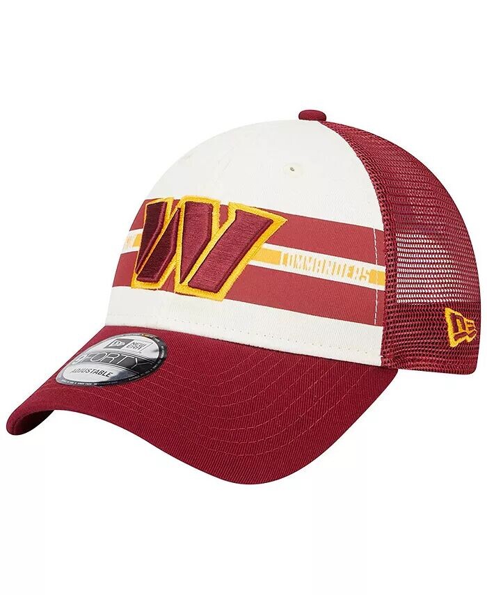 Мужская кремово-бордовая кепка Washington Commanders Team Stripe Trucker 9FORTY Snapback New Era
Мужская кремово-бордовая кепка Washington Commanders Team Stripe Trucker 9FORTY Snapback New Era