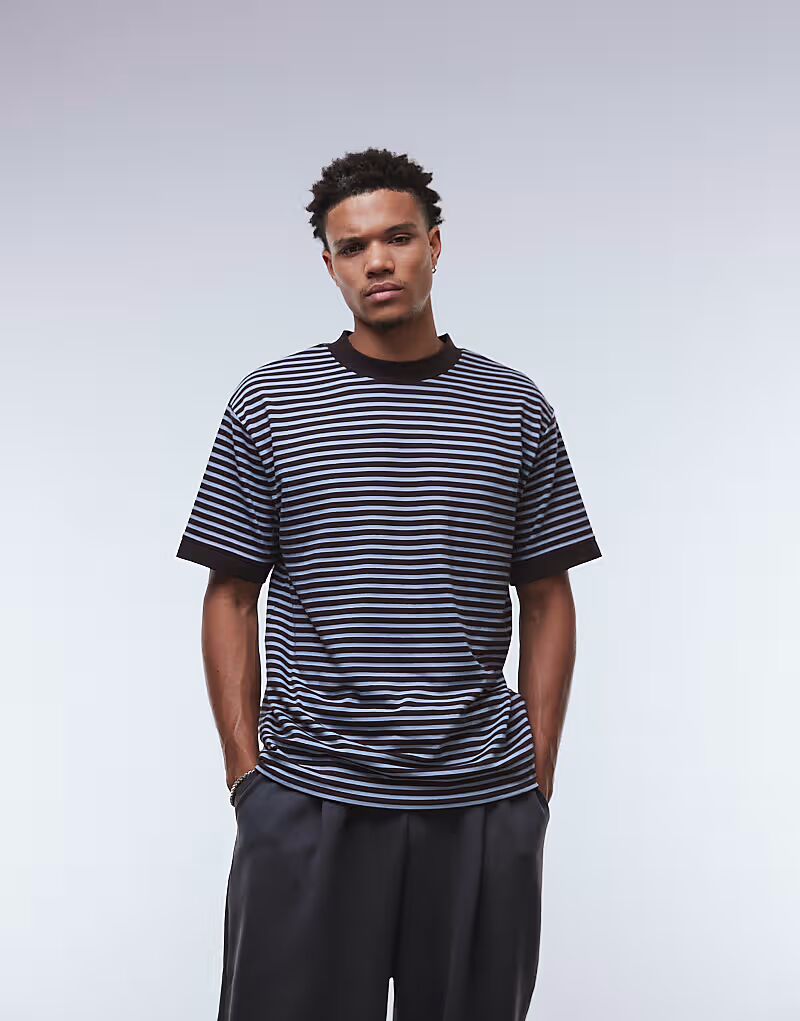 Плотная свободная футболка со спущенным плечом в сине-коричневую полоску Asos Design, Коричневый, Плотная свободная футболка со спущенным плечом в сине-коричневую полоску Asos Design
Плотная свободная футболка со спущенным плечом в сине-коричневую полоску Asos Design, Коричневый, Плотная свободная футболка со спущенным плечом в сине-коричневую полоску Asos Design