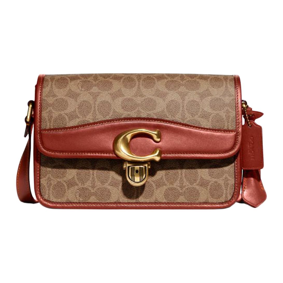 Студийный холщовый рюкзак с кожаными лямками, большая женская сумка через плечо, коричневый и красный COACH
Студийный холщовый рюкзак с кожаными лямками, большая женская сумка через плечо, коричневый и красный COACH