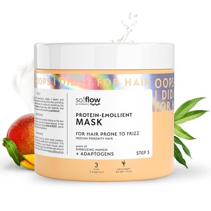 So!Flow Hair Saver для волос средней пористости, обогащенный питательными маслами и растительными белками, делает волосы более шелковистыми и гладкими.
So!Flow Hair Saver для волос средней пористости, обогащенный питательными маслами и растительными белками, делает волосы более шелковистыми и гладкими.
