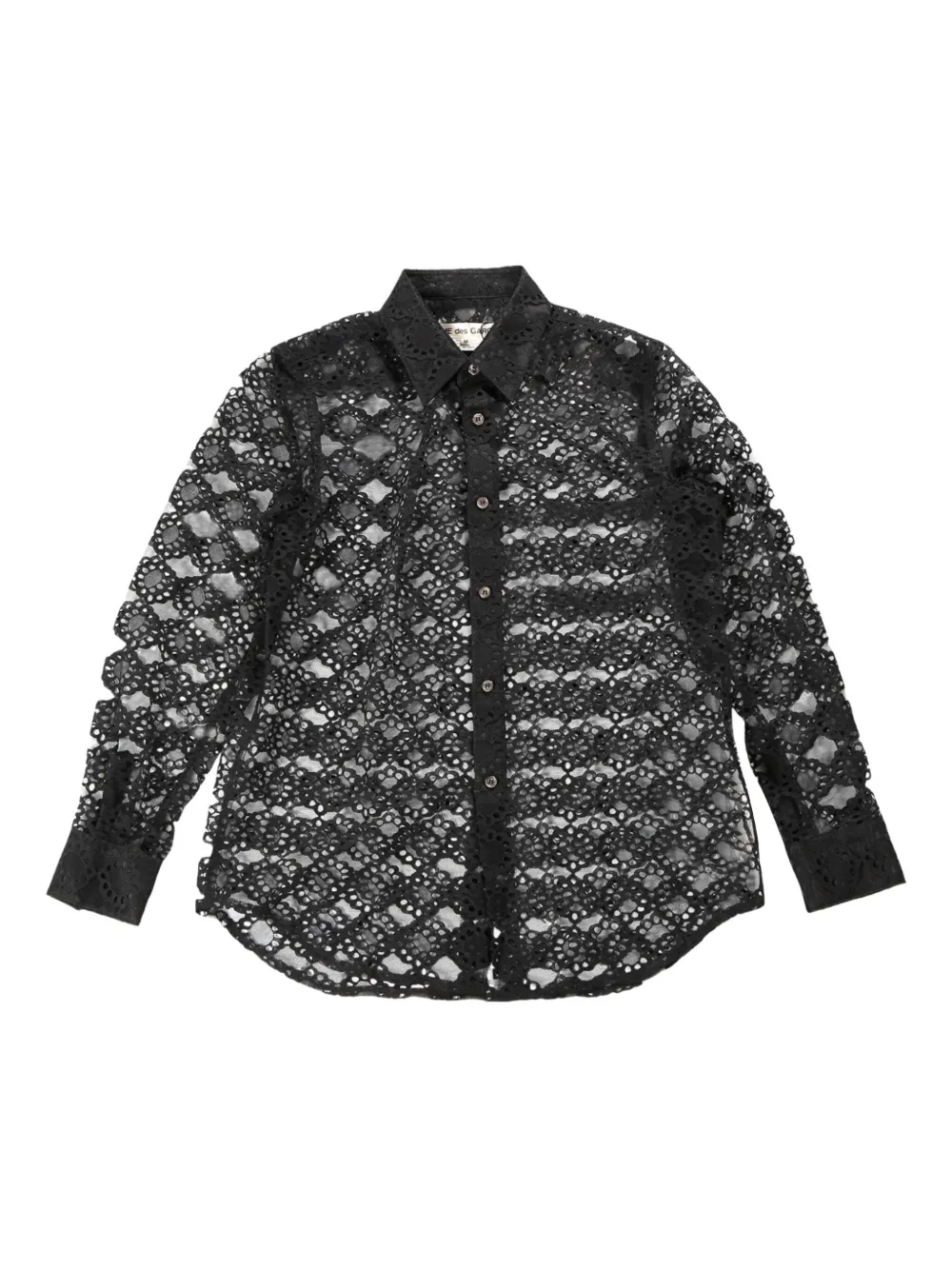 Прозрачная кружевная рубашка COMME DES GARCONS, черный
Прозрачная кружевная рубашка COMME DES GARCONS, черный