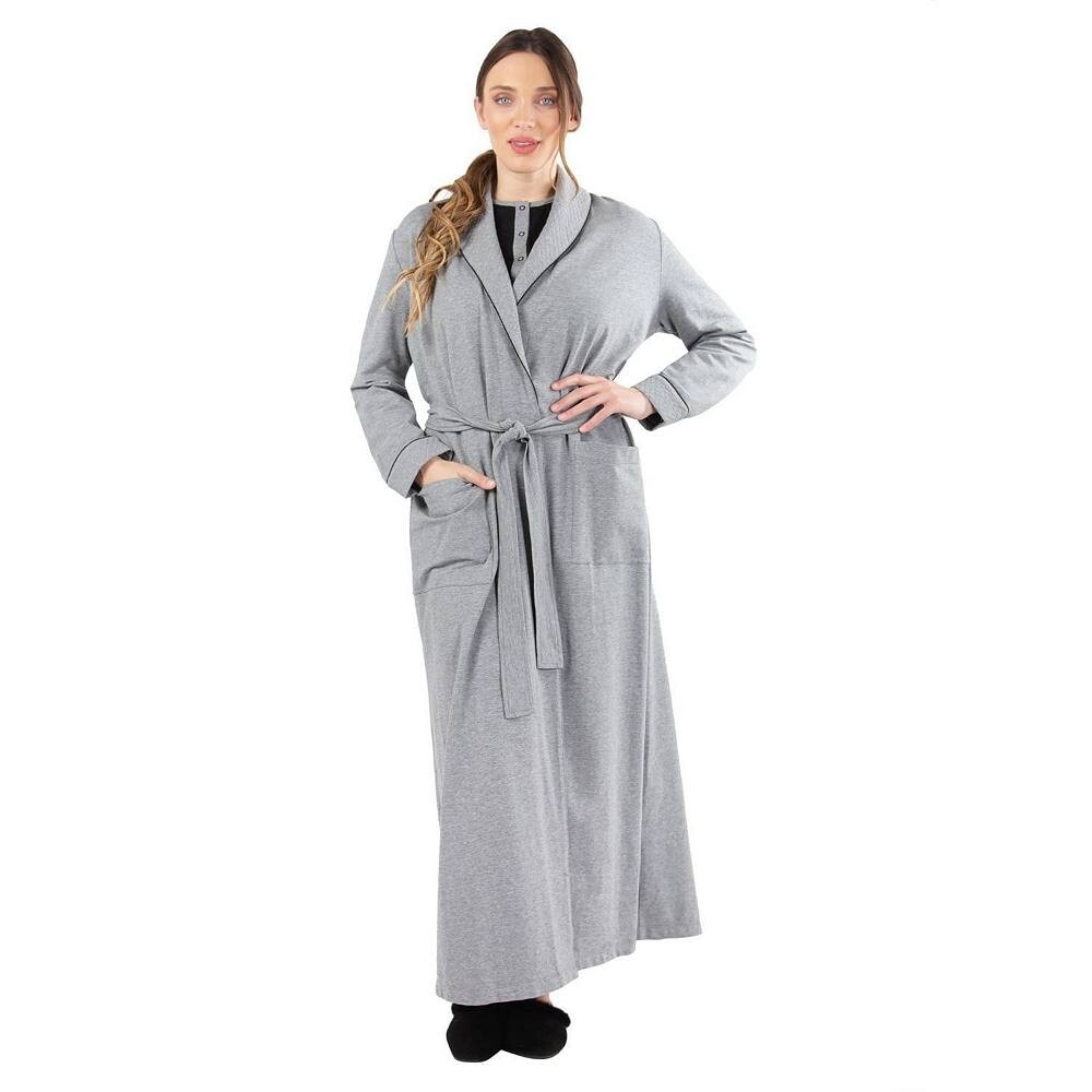 Женский плотный стеганый халат в полный рост из смеси хлопка MeMoi, цвет Gray Heather
Женский плотный стеганый халат в полный рост из смеси хлопка MeMoi, цвет Gray Heather