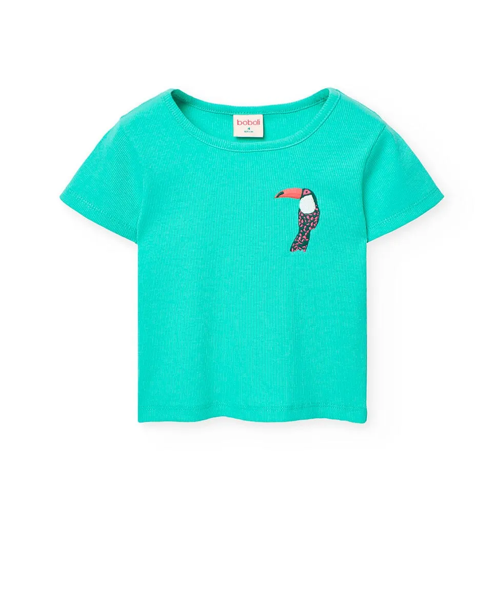 Девочка футболка с коротким рукавом и круглым вырезом Boboli, светло-зеленый
Девочка футболка с коротким рукавом и круглым вырезом Boboli, светло-зеленый