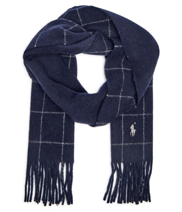 Шерстяной двухсторонний шарф Polo Ralph Lauren, синий
Шерстяной двухсторонний шарф Polo Ralph Lauren, синий