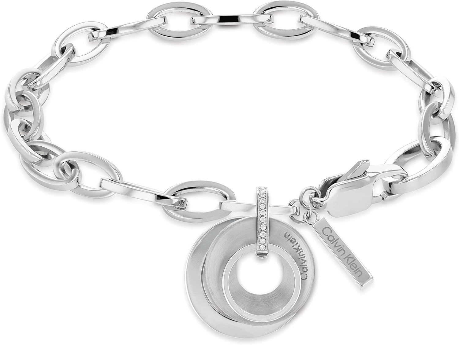 Женский браслет-цепочка Calvin Klein: современный дизайн с магнитной овальной застежкой из промышленных металлов, Silver
Женский браслет-цепочка Calvin Klein: современный дизайн с магнитной овальной застежкой из промышленных металлов, Silver