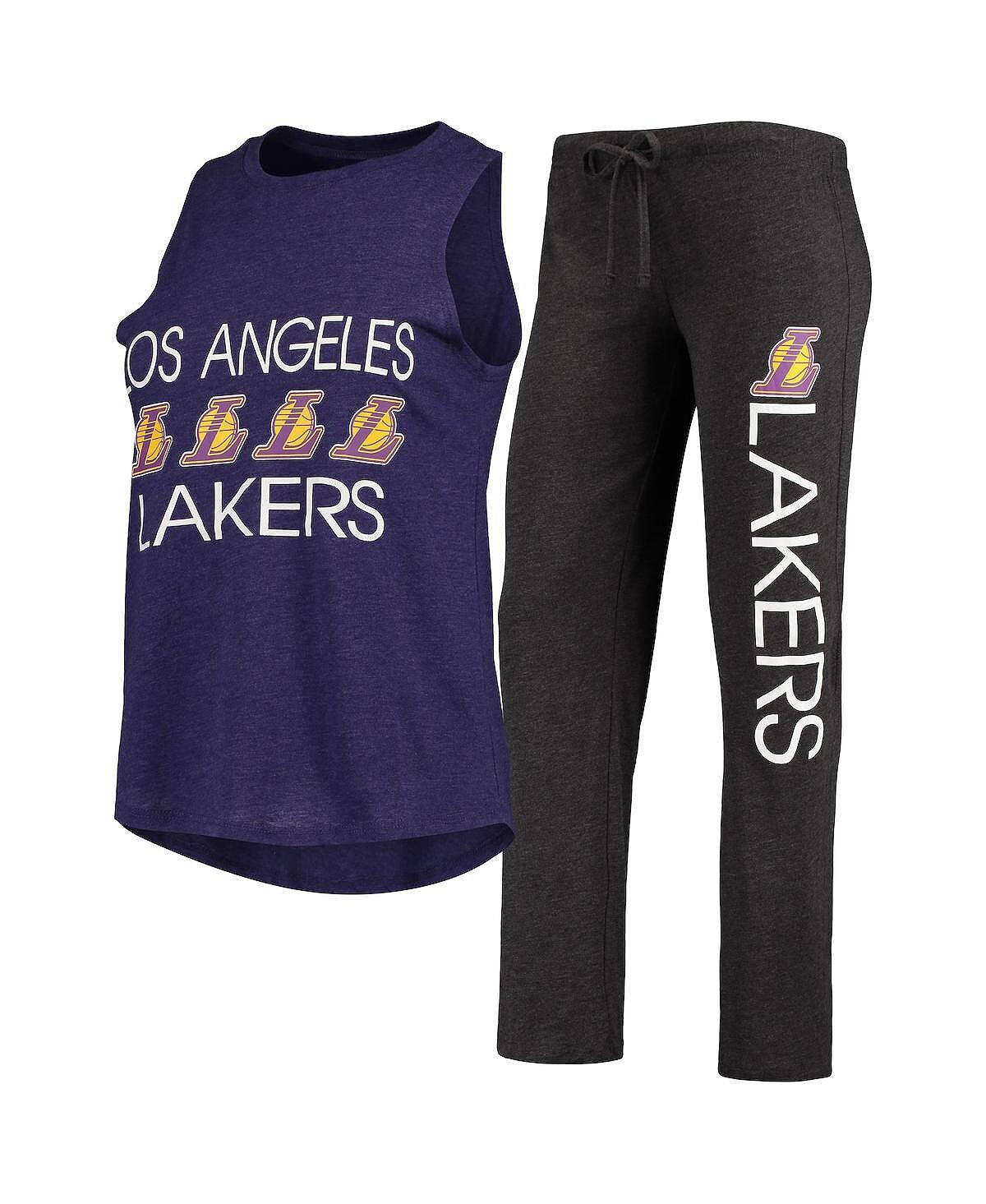 Женская черная и фиолетовая майка и брюки для сна Los Angeles Lakers Concepts Sport
Женская черная и фиолетовая майка и брюки для сна Los Angeles Lakers Concepts Sport