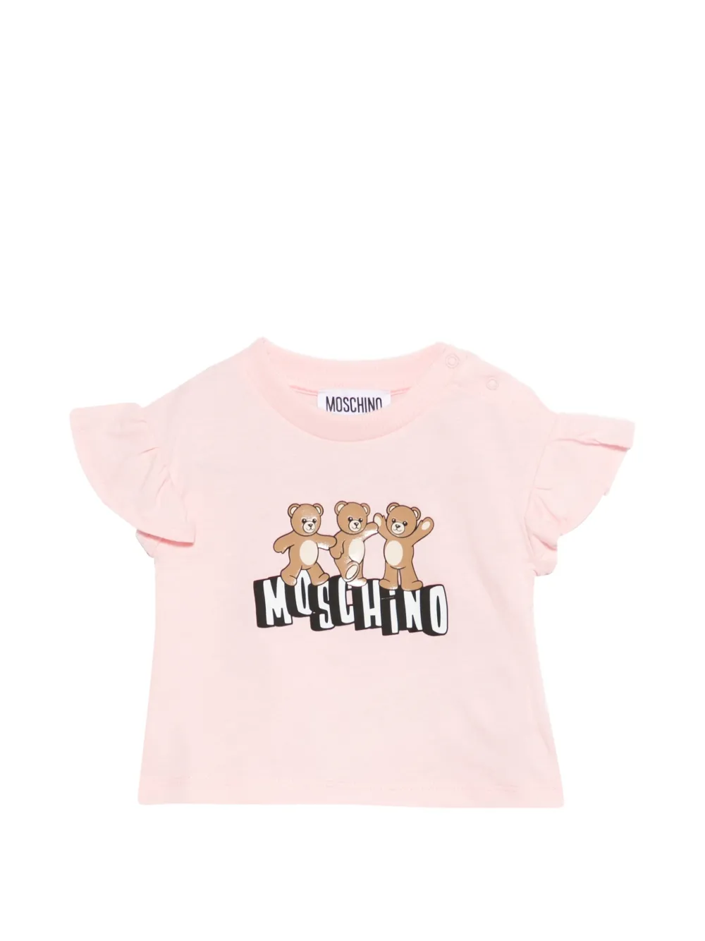 Футболка с рукавами с оборками и принтом "плюшевый мишка" Moschino Kids, розовый
Футболка с рукавами с оборками и принтом "плюшевый мишка" Moschino Kids, розовый