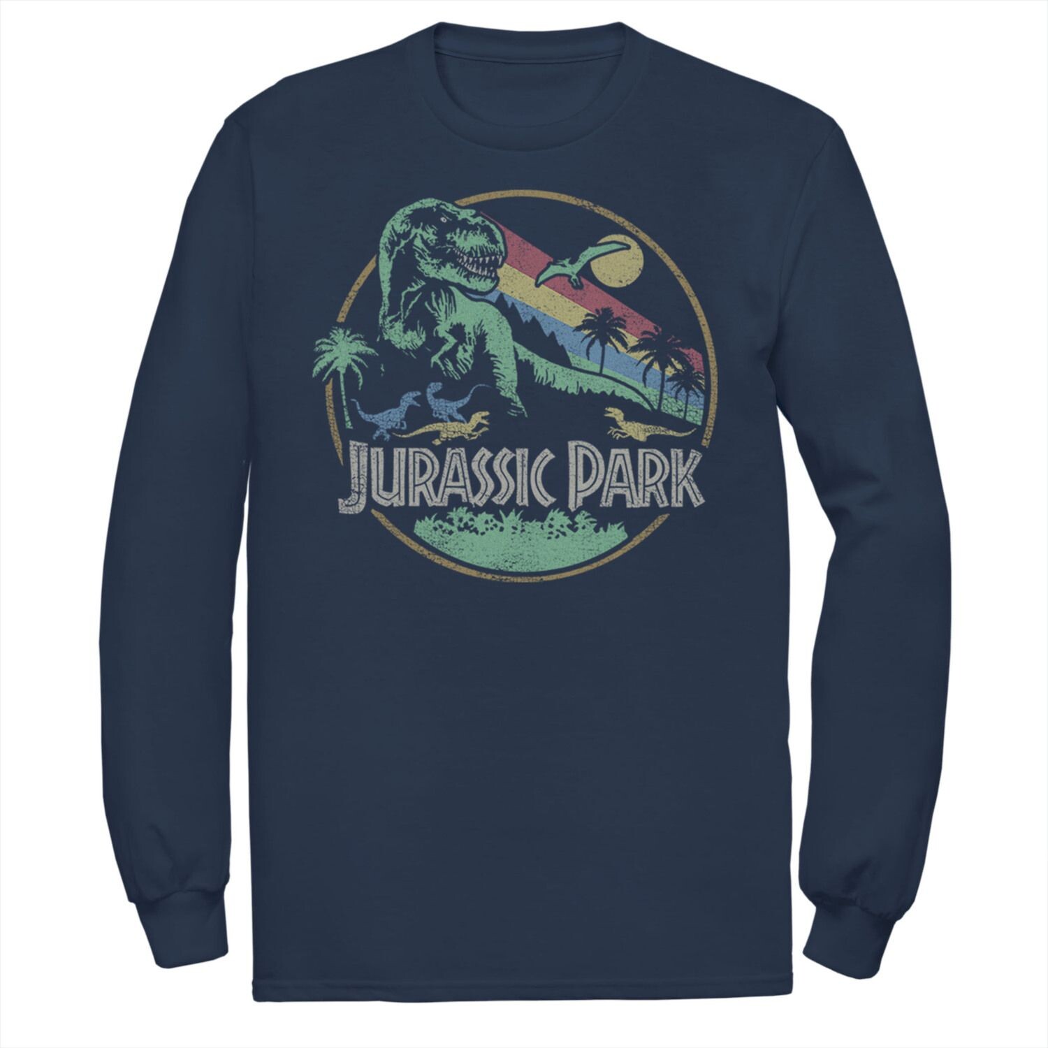 Мужская футболка в цветную полоску в стиле ретро с парком Юрского периода Licensed Character
Мужская футболка в цветную полоску в стиле ретро с парком Юрского периода Licensed Character