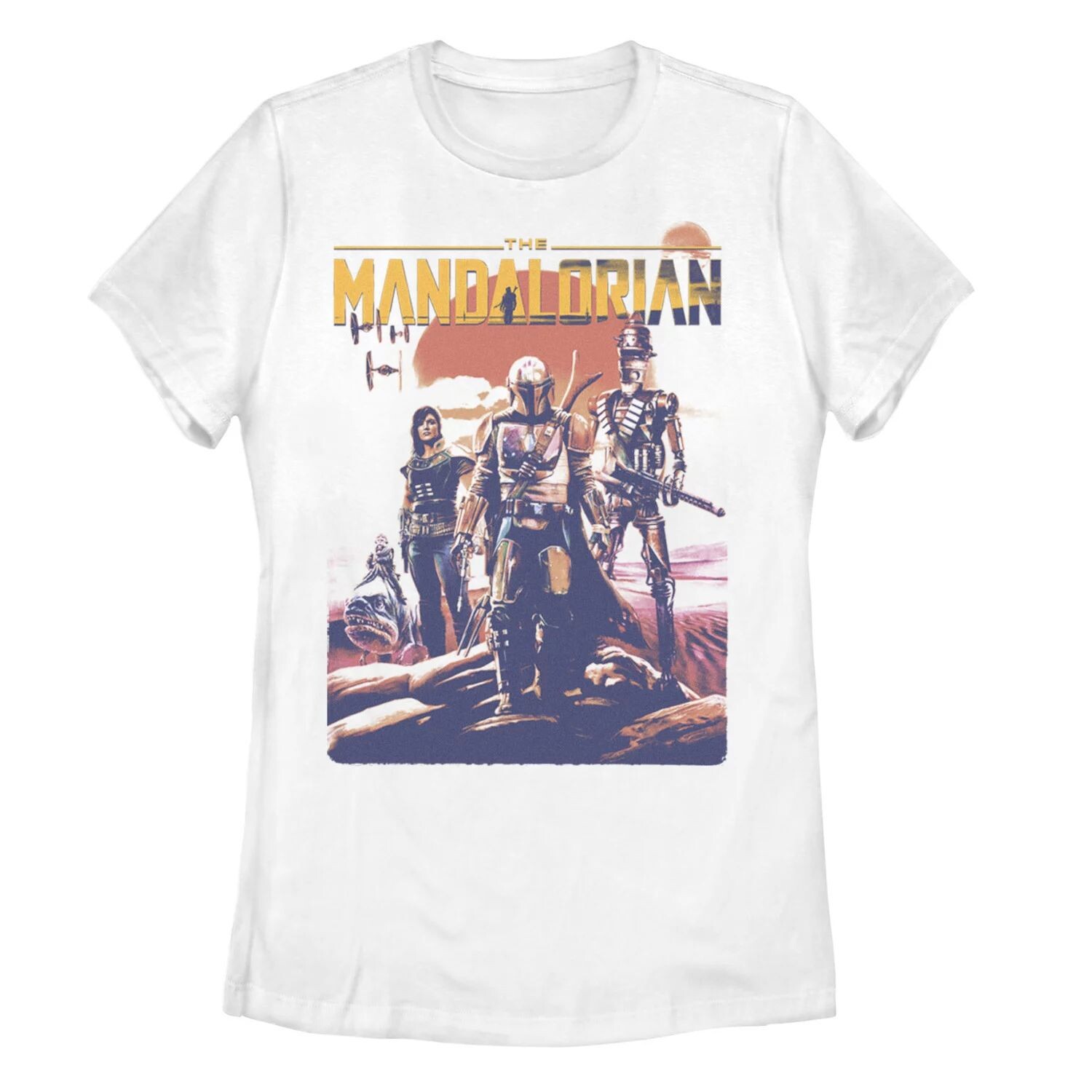 Футболка с изображением заката для юниоров «Звёздные войны: Мандалорская групповая съемка» Licensed Character
Футболка с изображением заката для юниоров «Звёздные войны: Мандалорская групповая съемка» Licensed Character