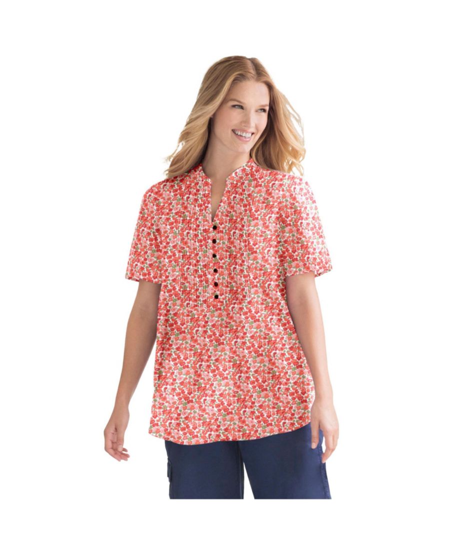 Туника большого размера с присборенной отделкой и полузастежкой на пуговицы Woman Within, Sweet coral blooming ditsy
Туника большого размера с присборенной отделкой и полузастежкой на пуговицы Woman Within, Sweet coral blooming ditsy