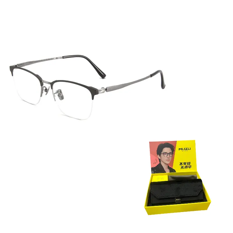 MUZU Титановая оправа для очков в стиле бровей унисекс, Ink | Gray Silver-C108 & Plano Blue Light Blocking Non-Prescription Lens
MUZU Титановая оправа для очков в стиле бровей унисекс, Ink | Gray Silver-C108 & Plano Blue Light Blocking Non-Prescription Lens