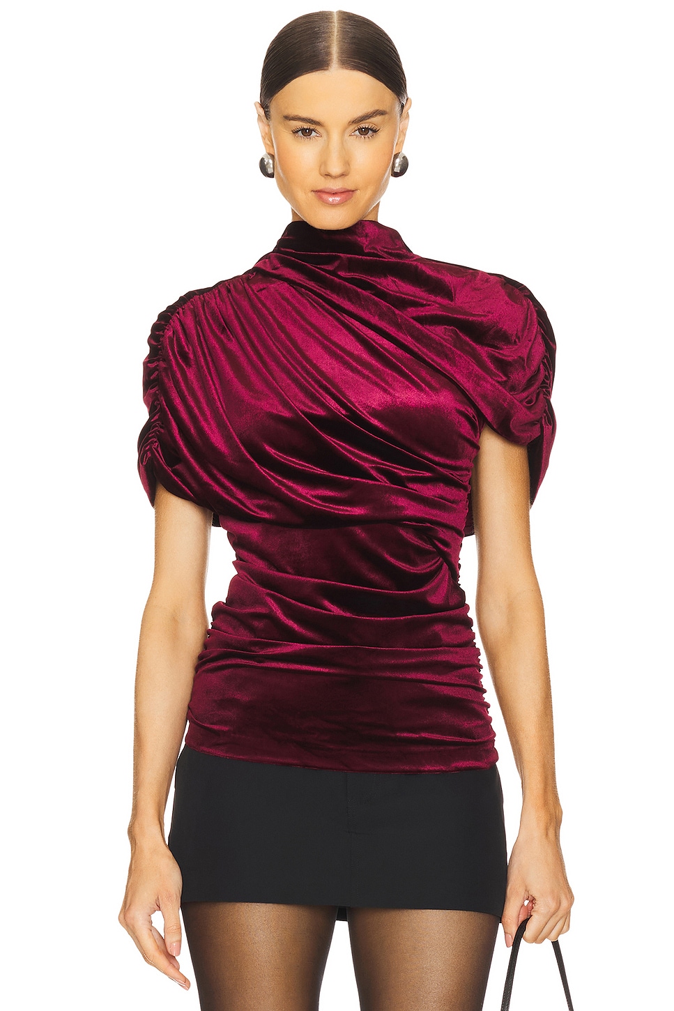 Эвианна топ Amanda Uprichard, цвет burgundy 
Эвианна топ Amanda Uprichard, цвет burgundy