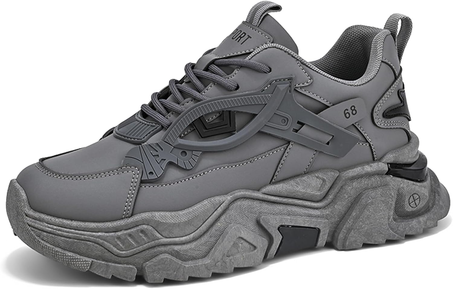 Мужские модные кроссовки с легкой платформой, толстой подошвой, повседневные шнурованные прогулочные обувь для мужчин Generic, серый
Мужские модные кроссовки с легкой платформой, толстой подошвой, повседневные шнурованные прогулочные обувь для мужчин Generic, серый