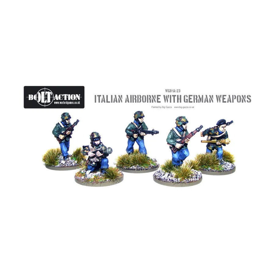 Итальянский десантник с немецким оружием, Bolt Action - Italian - Italian Airborne (28mm)
Итальянский десантник с немецким оружием, Bolt Action - Italian - Italian Airborne (28mm)