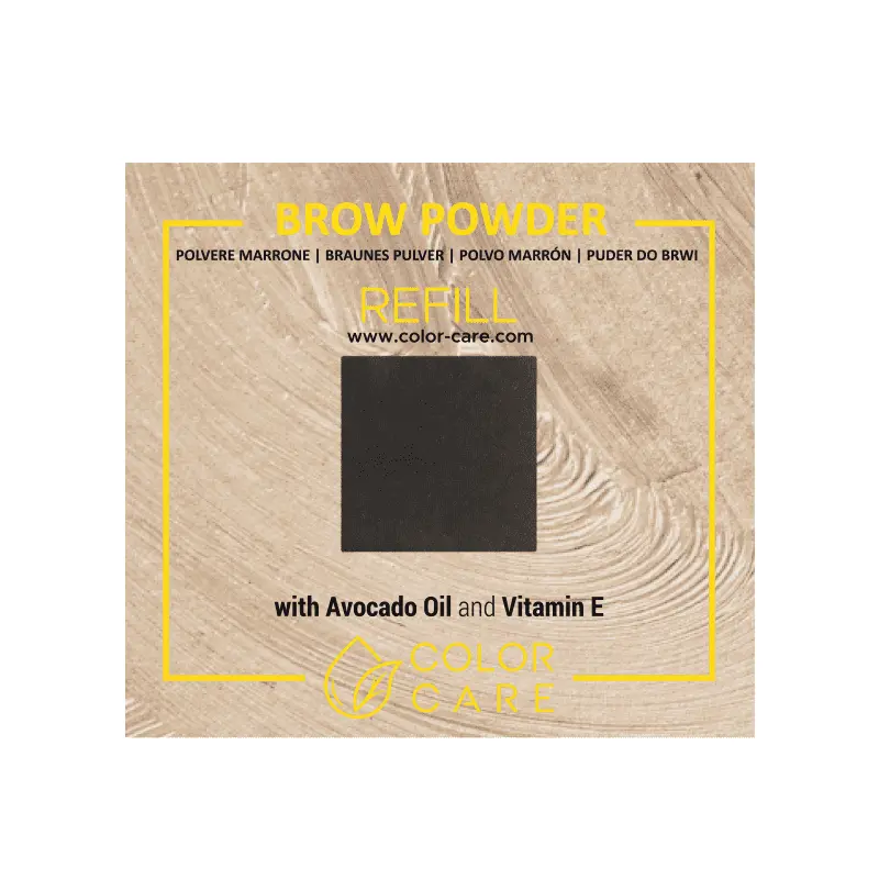 Матовые веганские тени для бровей - сменный блок - графит Color Care, 2 гр 
Матовые веганские тени для бровей - сменный блок - графит Color Care, 2 гр