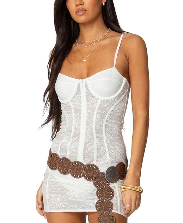 Мини-платье с кружевными чашечками Edikted, белый
Мини-платье с кружевными чашечками Edikted, белый