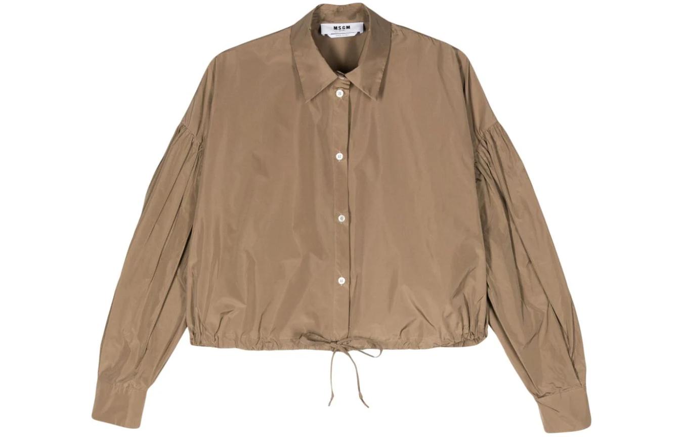 Рубашка с рукавом bishop из тафты MSGM, бежевый
Рубашка с рукавом bishop из тафты MSGM, бежевый