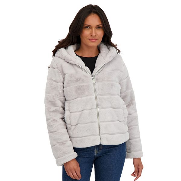 Женская реверсивная куртка с капюшоном на молнии из искусственного меха Sebby Collection, Light Gray
Женская реверсивная куртка с капюшоном на молнии из искусственного меха Sebby Collection, Light Gray