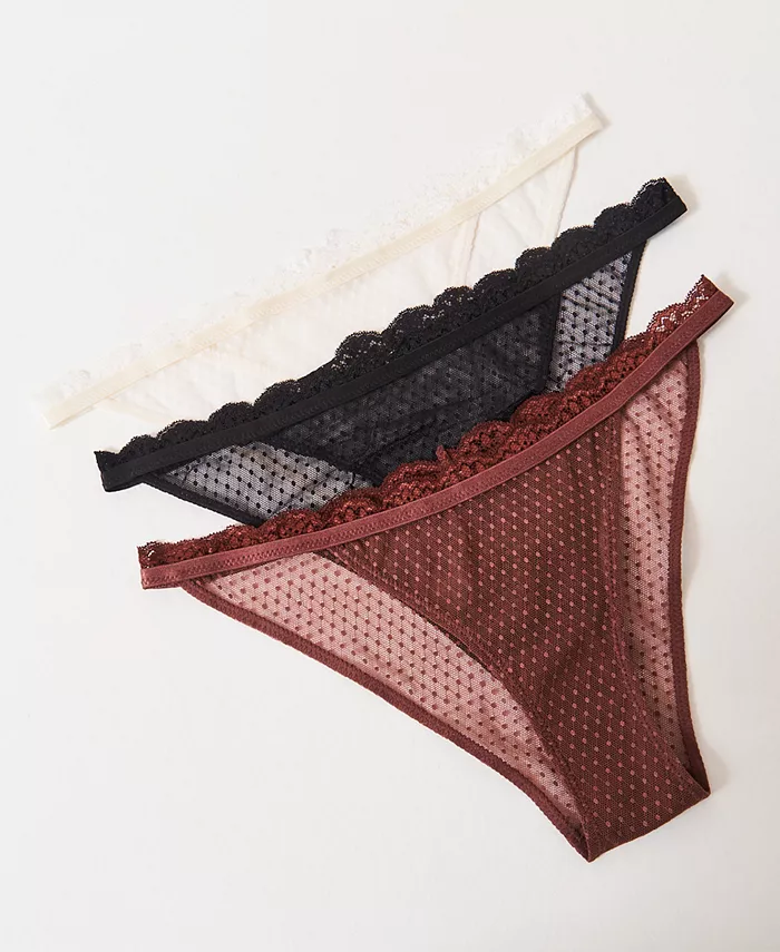 Комплект из 3 женских бикини-трусы средней длины Free People, мультиколор
Комплект из 3 женских бикини-трусы средней длины Free People, мультиколор