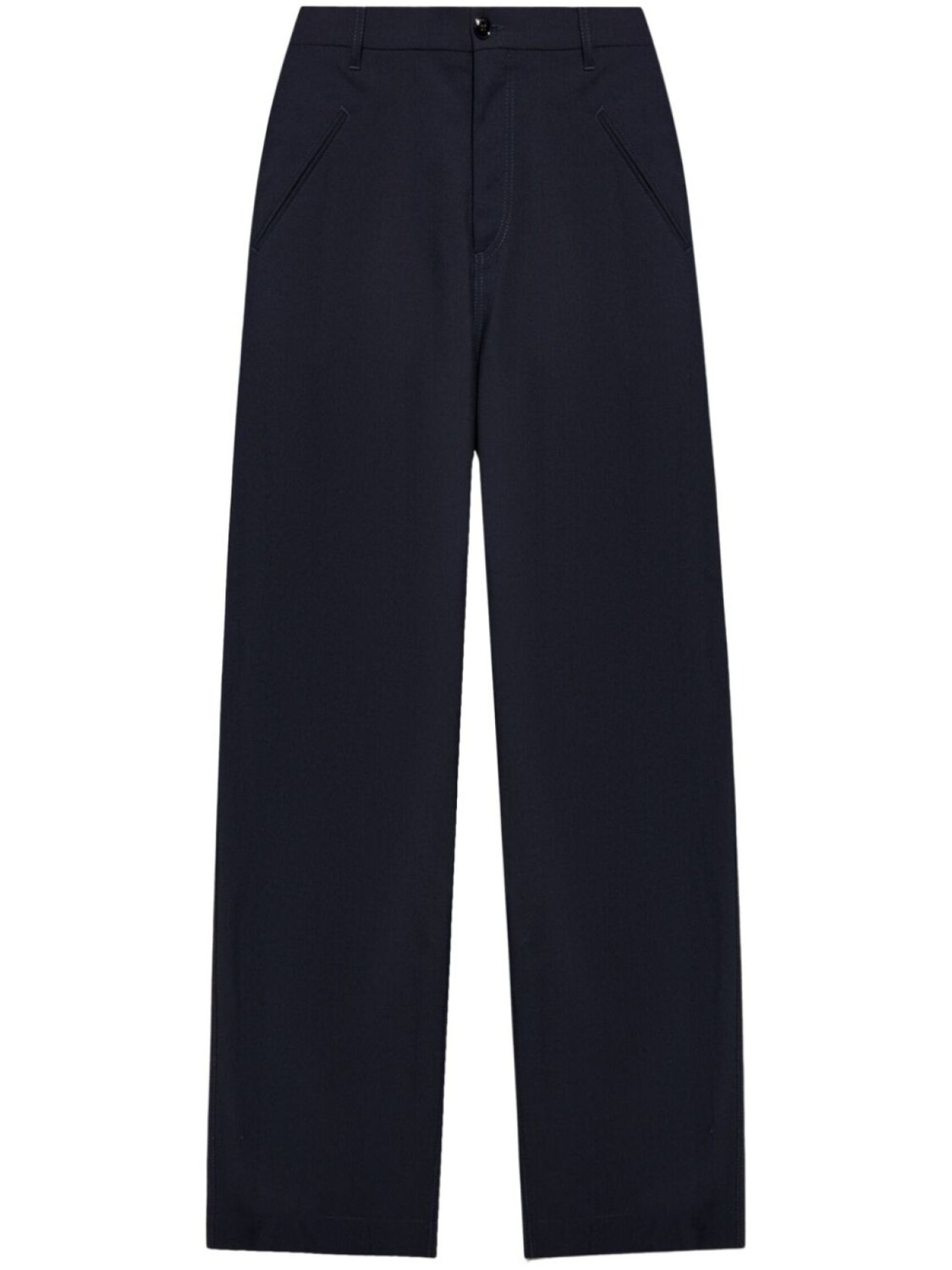 Marni брюки прямого кроя из вирджинской шерсти, синий 
Marni брюки прямого кроя из вирджинской шерсти, синий