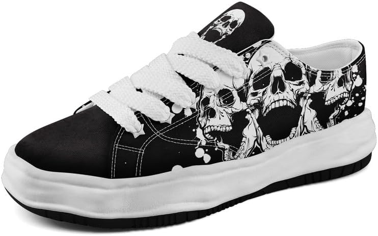 Кеды AWSOLE Fashion с черепом и розой на холсте для мужчин и женщин, унисекс, готический стиль, модные плоские удобные кроссовки черного, белого и красного цвета
Кеды AWSOLE Fashion с черепом и розой на холсте для мужчин и женщин, унисекс, готический стиль, модные плоские удобные кроссовки черного, белого и красного цвета
