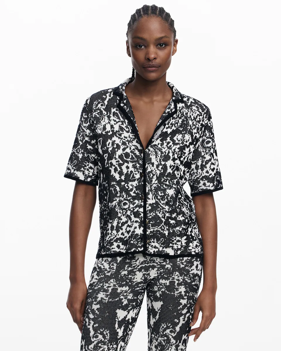 Женская рубашка-бандана с короткими рукавами Desigual, черный 
Женская рубашка-бандана с короткими рукавами Desigual, черный