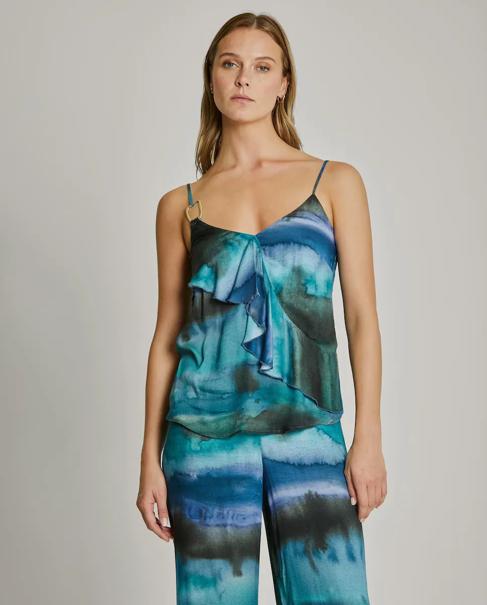 Женский топ на бретелях с принтом тай-дай Trucco, мультиколор
Женский топ на бретелях с принтом тай-дай Trucco, мультиколор