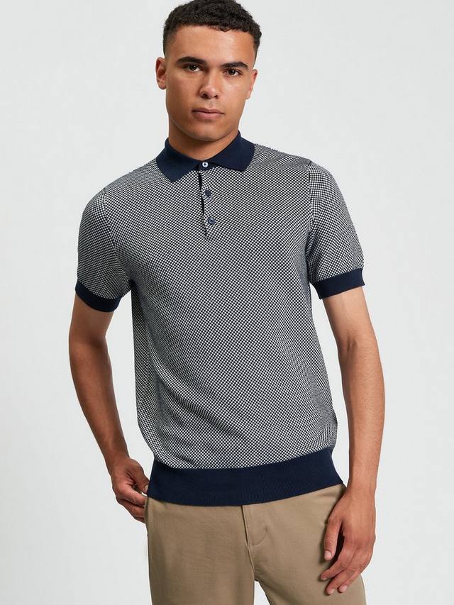 Двухцветная текстурированная хлопковая поло Ben Sherman, Dark Navy/White
Двухцветная текстурированная хлопковая поло Ben Sherman, Dark Navy/White