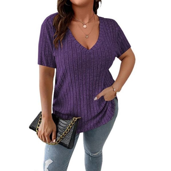 Женская блузка с V-образным вырезом и коротким рукавом Yesfashion, Purple
Женская блузка с V-образным вырезом и коротким рукавом Yesfashion, Purple