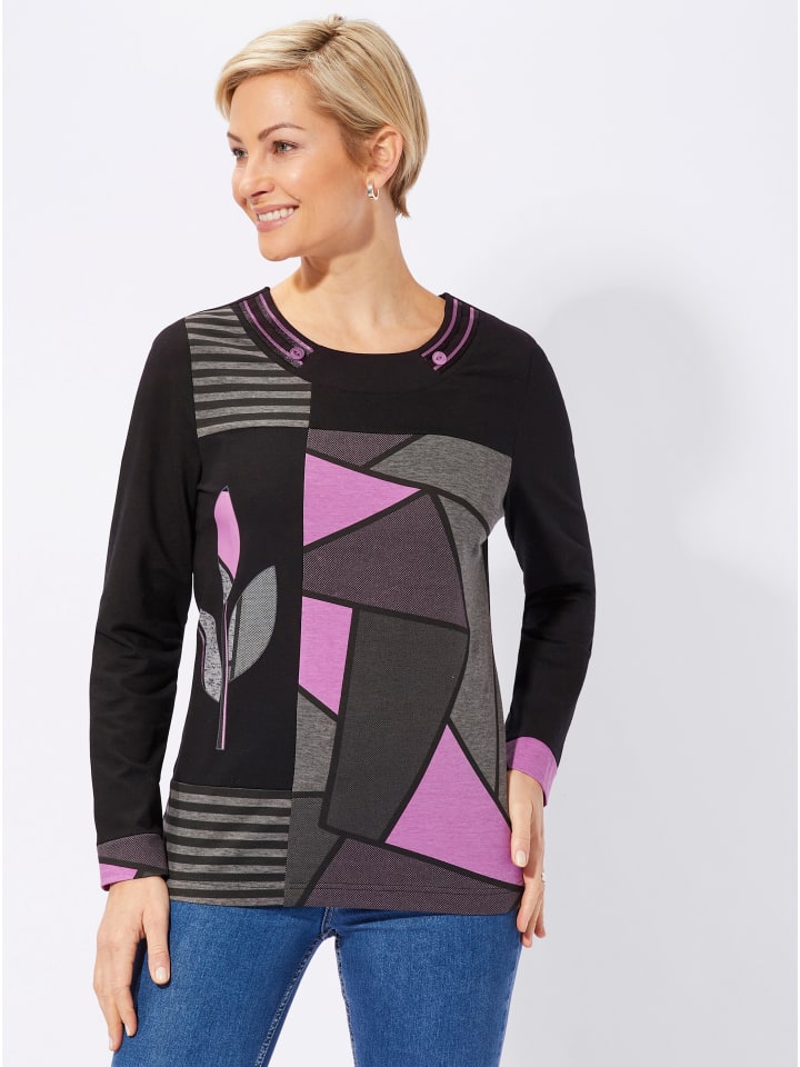 Рубашка с круглым вырезом черного цвета с рисунком орхидей WITT WEIDEN
Рубашка с круглым вырезом черного цвета с рисунком орхидей WITT WEIDEN