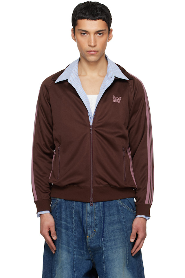 Полиэтиленовая гладкая спортивная куртка Needles, коричневый
Полиэтиленовая гладкая спортивная куртка Needles, коричневый