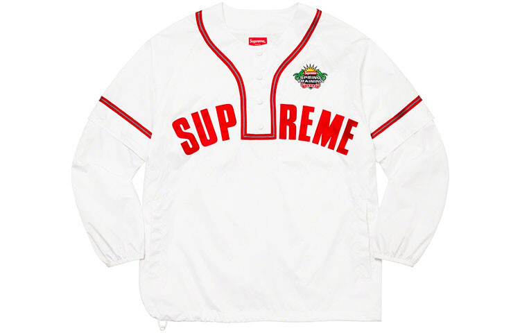 SS22 Бейсбольная майка унисекс Supreme, белый 
SS22 Бейсбольная майка унисекс Supreme, белый