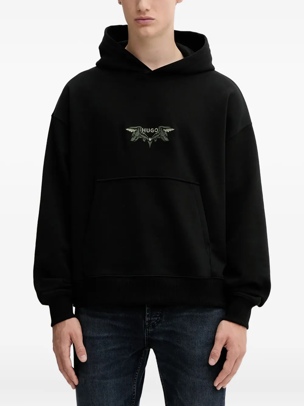Худи с вышивкой HUGO, черный
Худи с вышивкой HUGO, черный